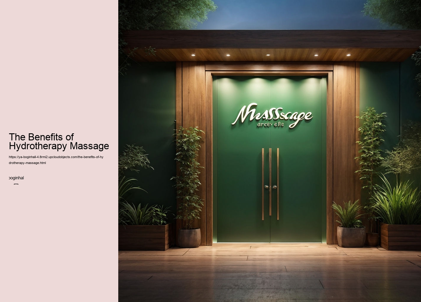 The Benefits of Hydrotherapy Massage